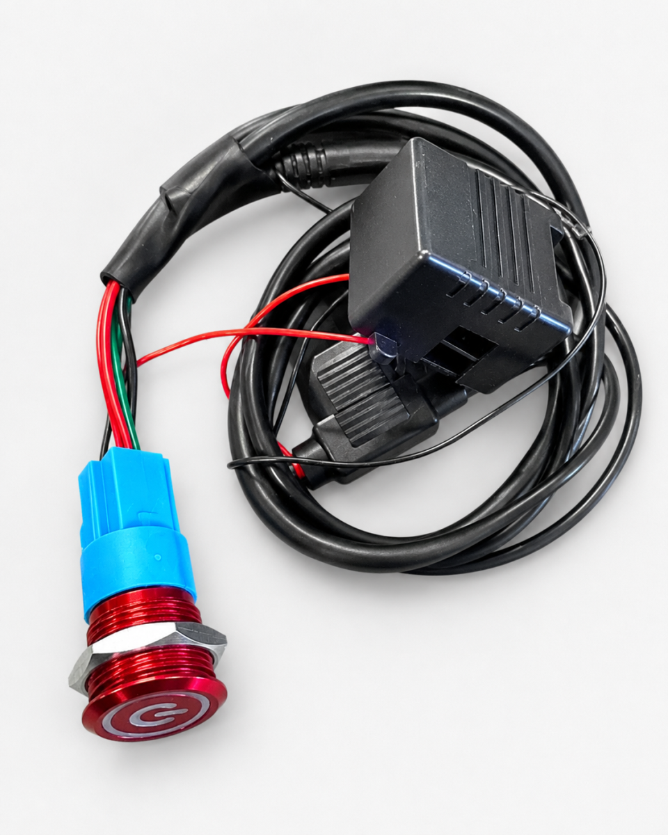 Granatelli Motor Sports Billet Illuminated Exhaust Cutout Push Button- "RED"- 303512RD