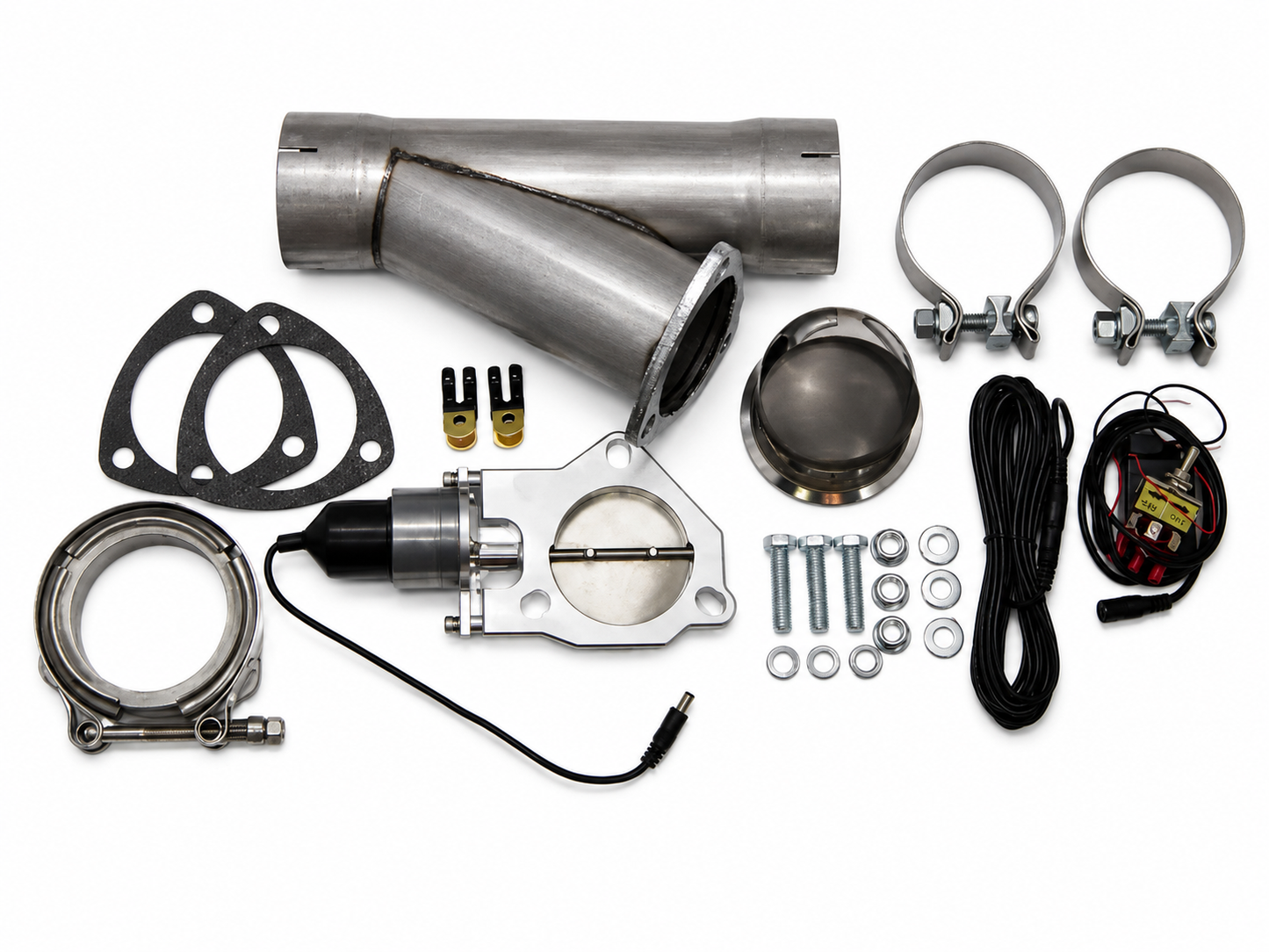 Granatelli Motor Sports Electronic Exhaust Cutout Kit 303530 - Mild Steel Slip-Fit - 3.00"
