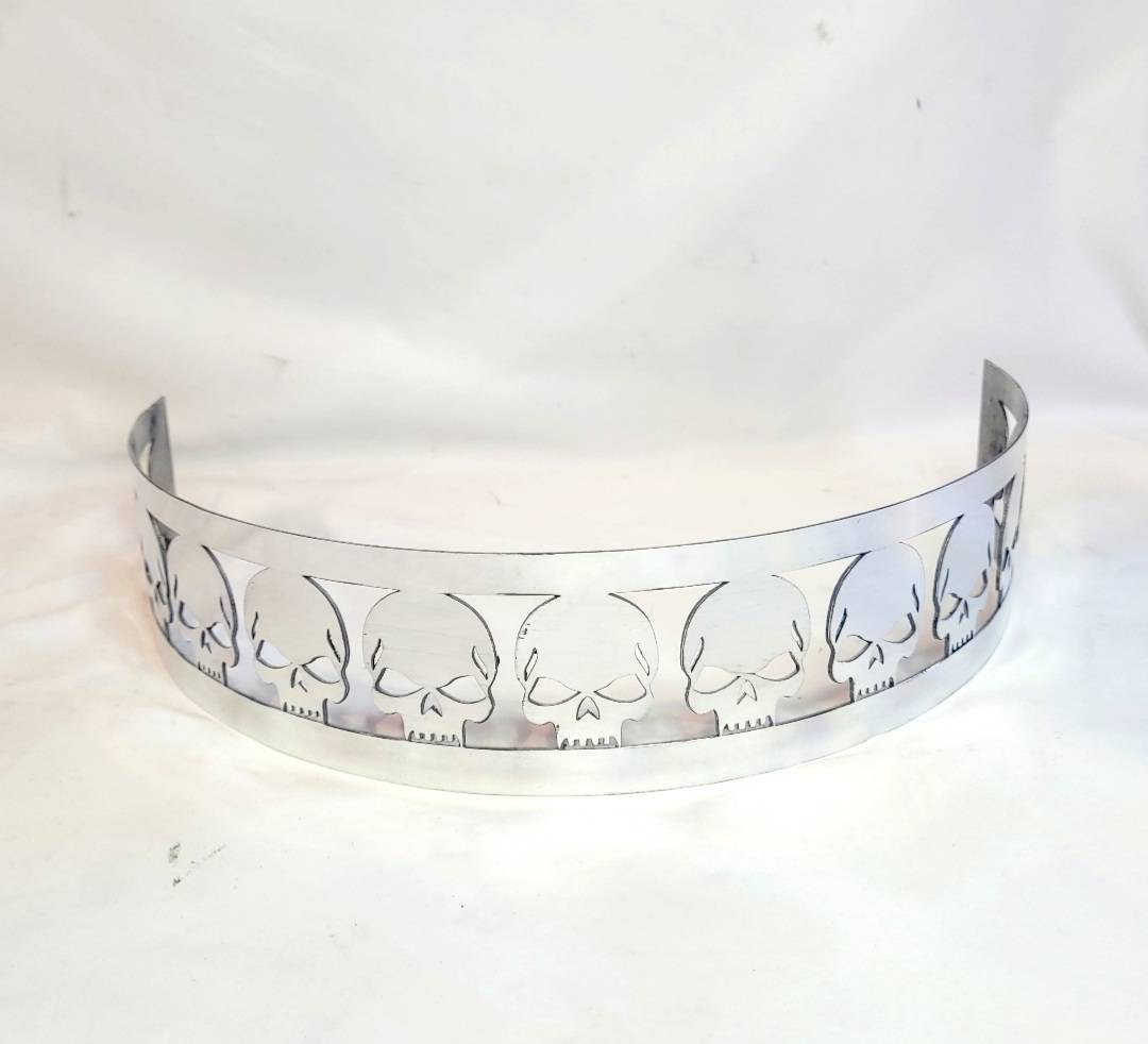 Blingz Beauty Bandz, 14" Diameter, 3" Tall Air Cleaner Grill - Skulls