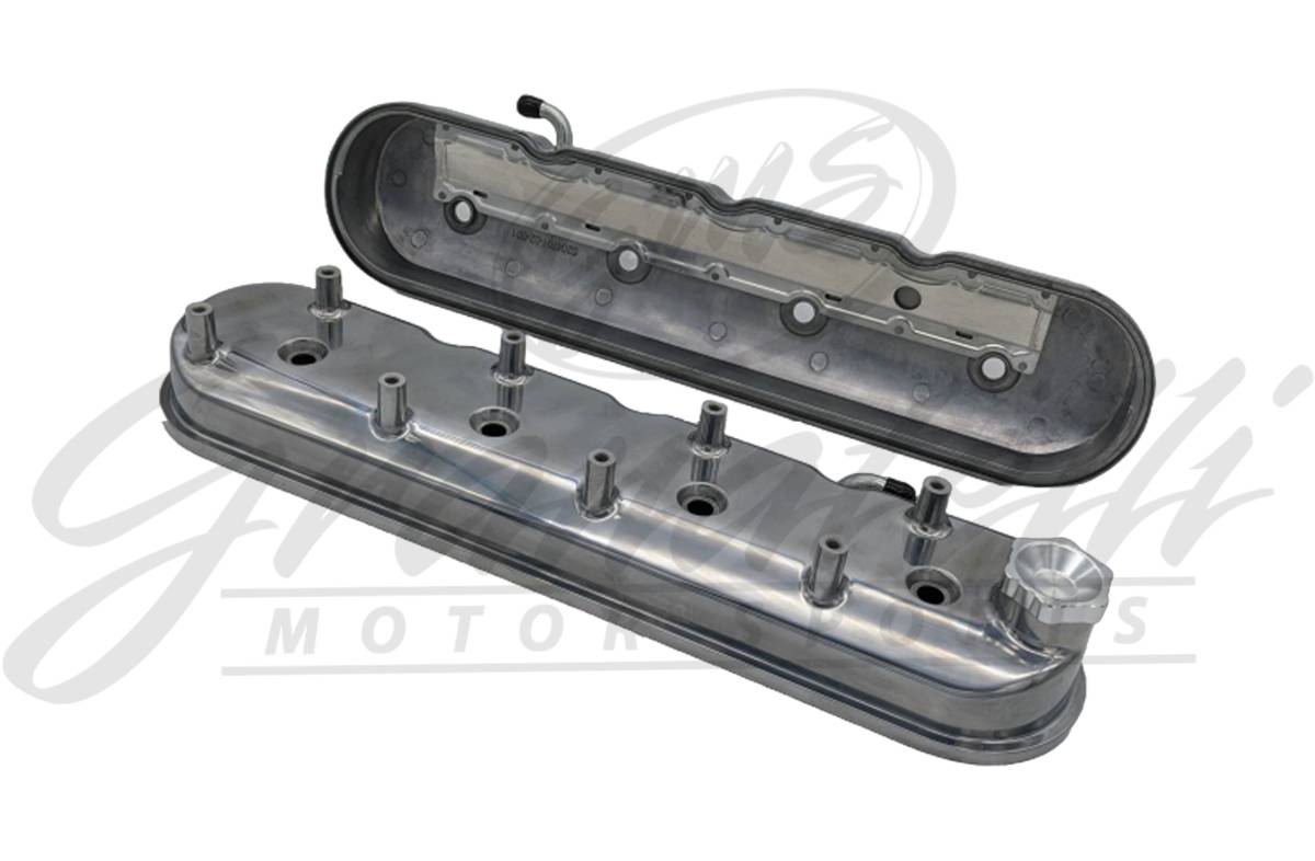 Granatelli Motor Sports LS Tall Valve Cover Polished Finish, 4.8, 5.3, 5.7, 6.0, 6.2, 7.0L, Pair