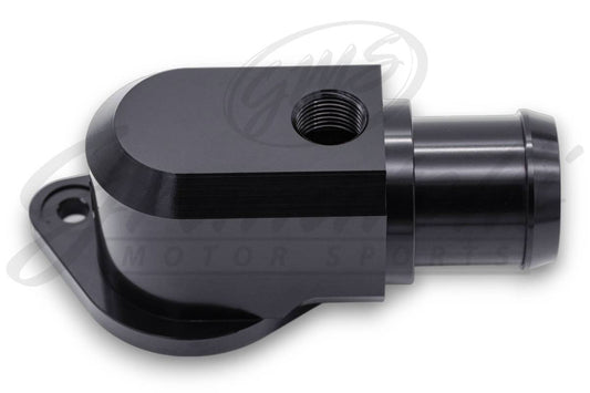 Granatelli Motor Sports Black Billet Thermostat Housing with Thermostat 430180B