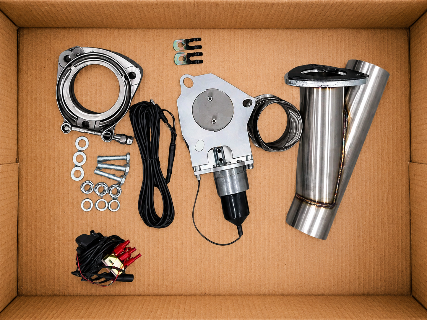 OPEN BOX 2.25" MILD STEEL EXHAUST CUTOUT- SINGLE SLIP FIT