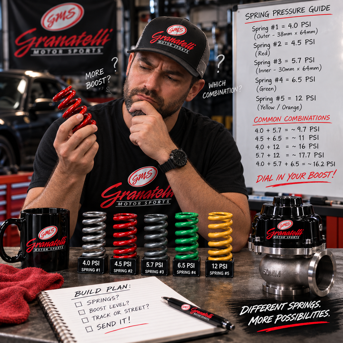 Granatelli Wastegate Boost Spring & PSI Guide