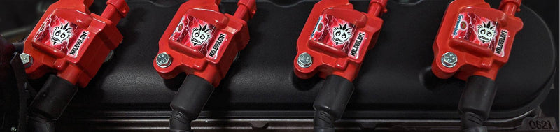 Granatelli high-performance ignition coils on a V8 engine