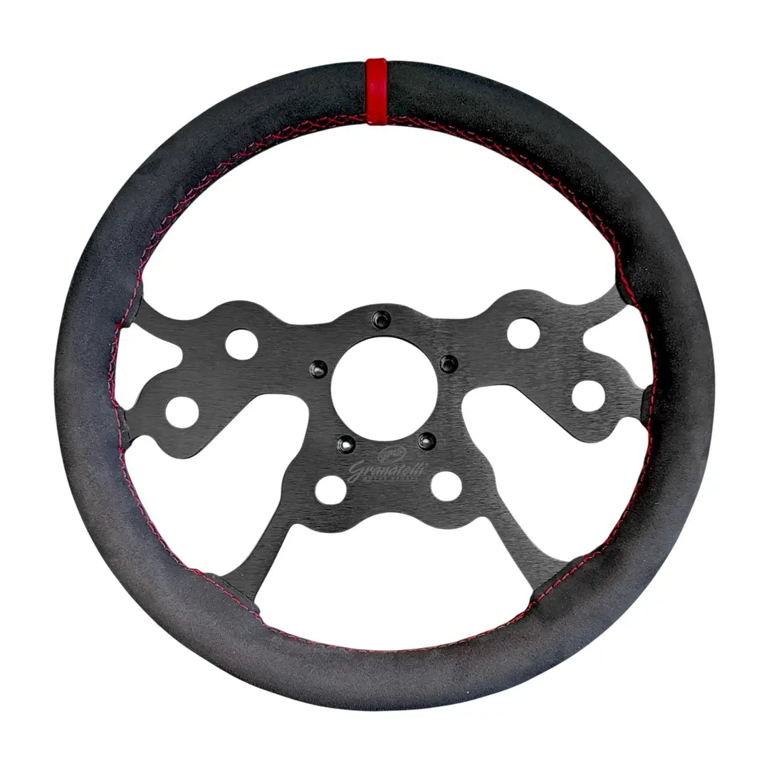 Granatelli 789465 13.5 inch drag racing steering wheel drilled for 6 push buttons