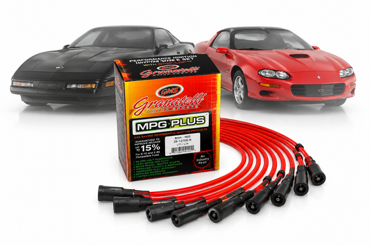 Granatelli GM LT1 & LT4 0-Ohm Red Performance Spark Plug Wires for 1994-1997 Camaro & Firebird 5.7L – 28-1270S-R