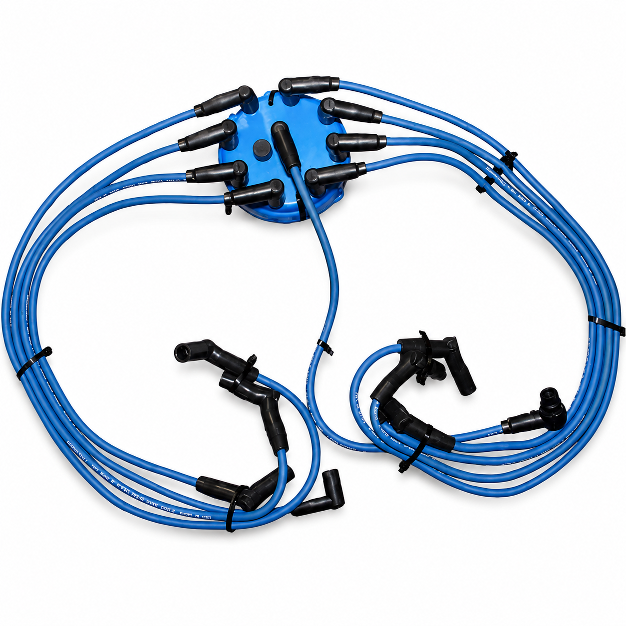 Granatelli Performance Tune-Up Kit with 0-Ohm Red Wires, Brass Cap & Rotor for 1987-1993 Ford Mustang 5.0L – 28-1485S-RB