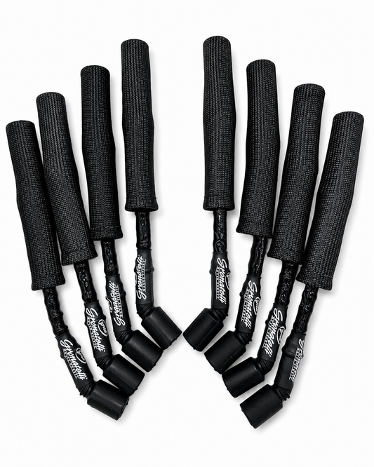 Granatelli GM LS & LT 0-Ohm 10" Black High-Temp Spark Plug Wires w/ Kevlar Boots – 28-1545HTBB
