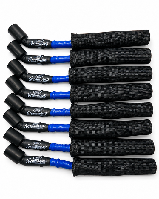 Granatelli GM LS & LT 0-Ohm 10" Blue High-Temp Spark Plug Wires w/ Kevlar Boots – 28-1545HTBLB