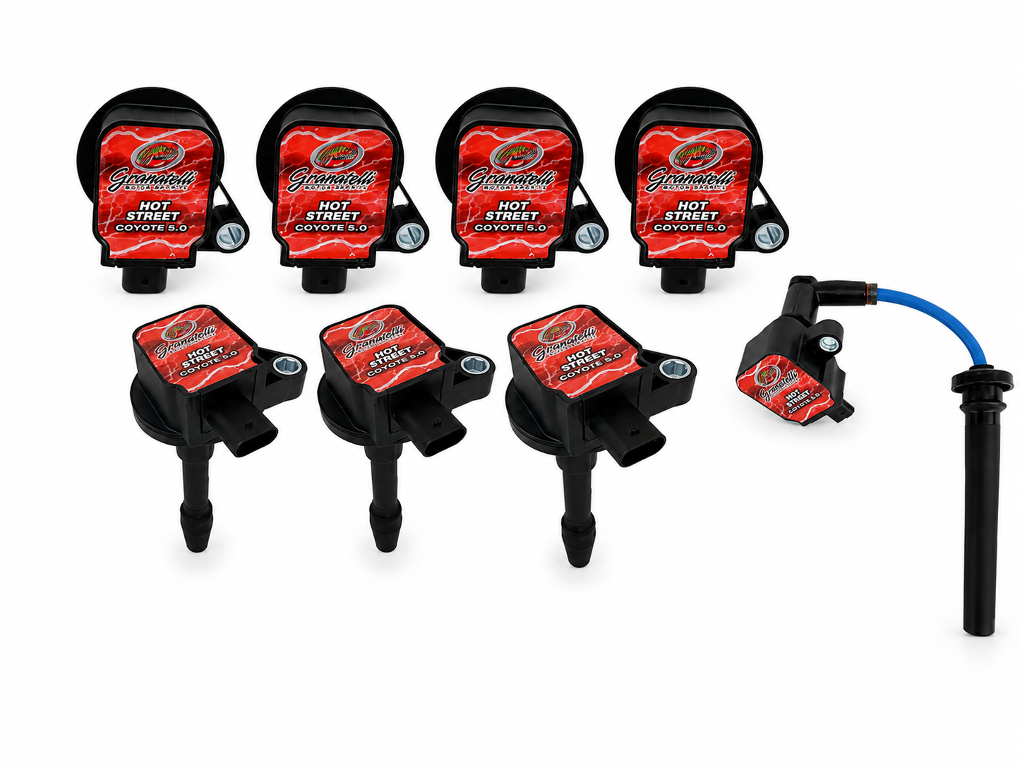 Granatelli 50,000V Hot Street Coil Pack Kit for Ford Mustang GT & F-150 5.0L Coyote – 28-1818HS