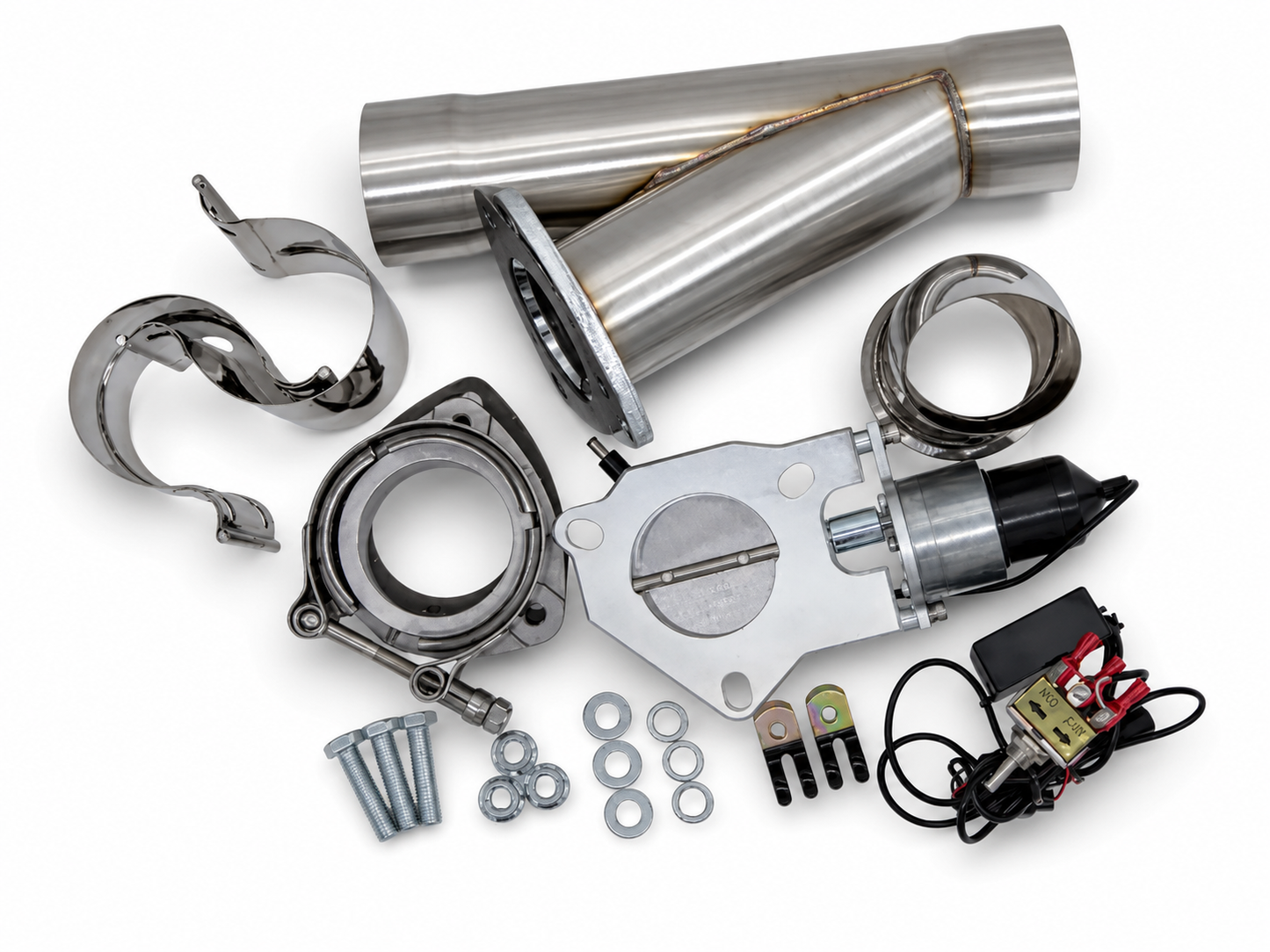 Granatelli Motor Sports Electronic Exhaust Cutout Kit 302530 - Stainless Steel Slip-Fit : 3.00" inches