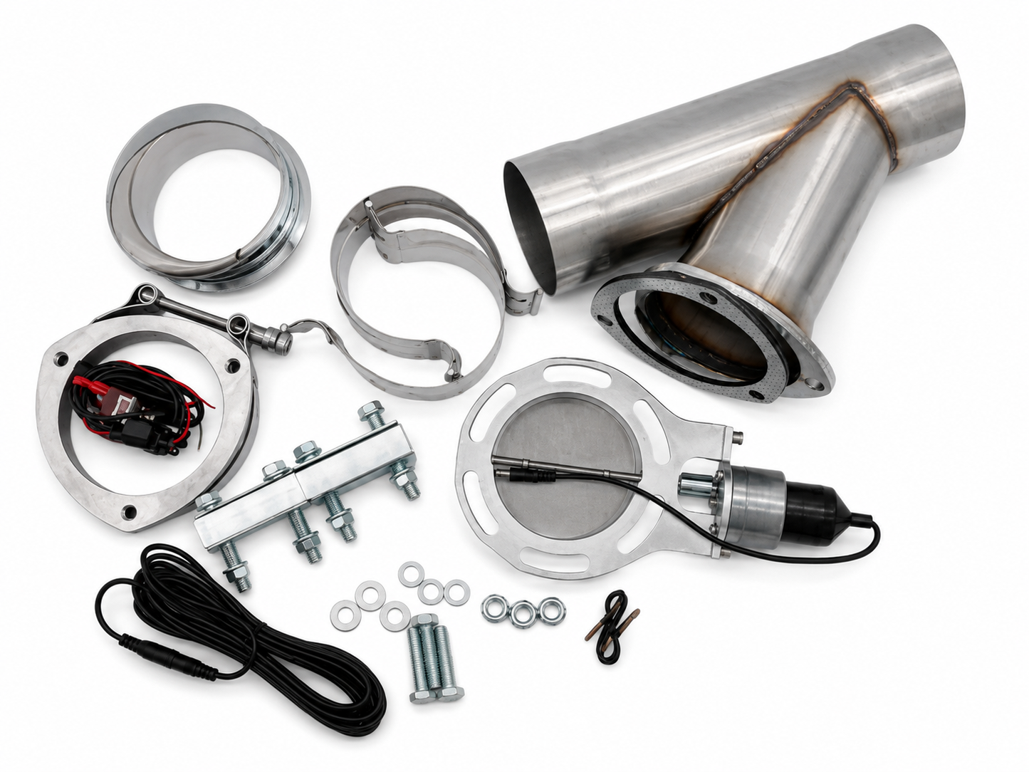 Granatelli Motor Sports Electronic Exhaust Cutout Kit 303540 - Mild Steel Slip-Fit -4.00" inch