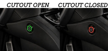 Granatelli Motor Sports Billet Illuminated Exhaust Cutout Push Button- "BLACK" - 303512BLK
