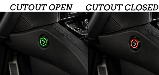 Granatelli Motor Sports Billet Illuminated Exhaust Cutout Push Button- "BLACK" - 303512BLK