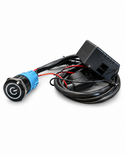 Granatelli Motor Sports Billet Illuminated Exhaust Cutout Push Button- "BLACK" - 303512BLK