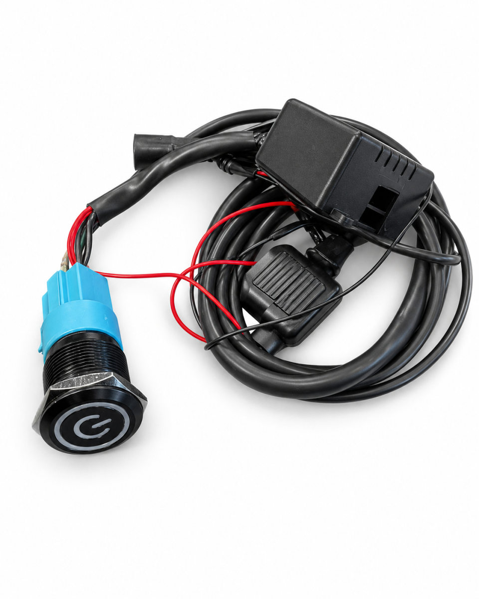 Granatelli Motor Sports Billet Illuminated Exhaust Cutout Push Button- "BLACK" - 303512BLK