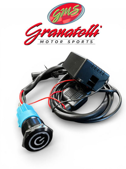 Granatelli Motor Sports Billet Illuminated Exhaust Cutout Push Button- "BLACK" - 303512BLK