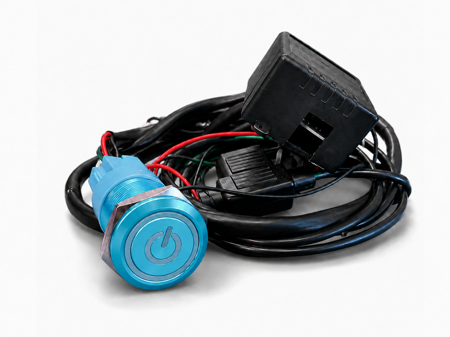 Granatelli blue billet illuminated exhaust cutout push button 303512BL product detail