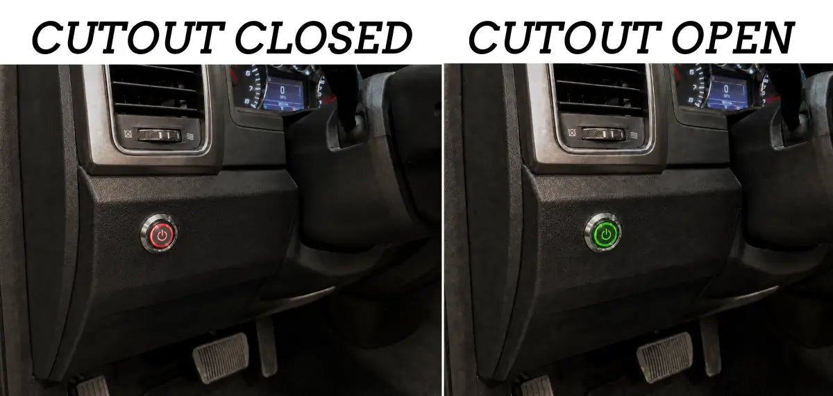Granatelli Motor Sports Billet Illuminated Exhaust Cutout Push Button- "CHROME" -303512CHR