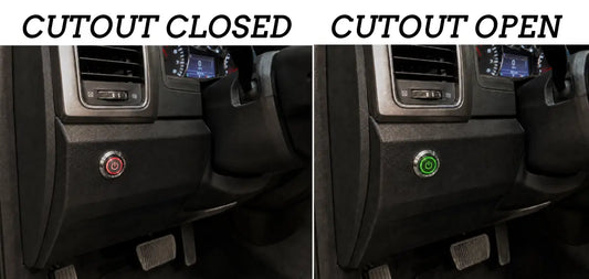 Granatelli Motor Sports Billet Illuminated Exhaust Cutout Push Button- "CHROME" -303512CHR