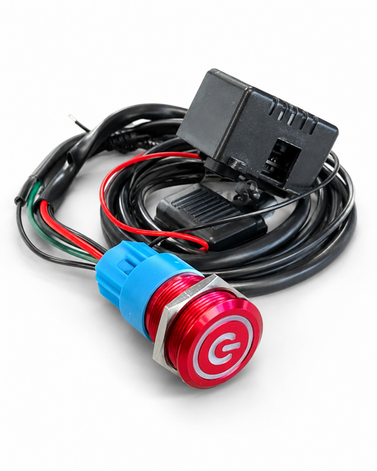 Granatelli Motor Sports Billet Illuminated Exhaust Cutout Push Button- "RED"-  303512RD
