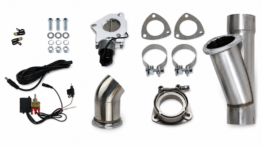 Granatelli Motor Sports Electronic Exhaust Cutout Kit 303530 - Mild Steel Slip-Fit - 3.00"