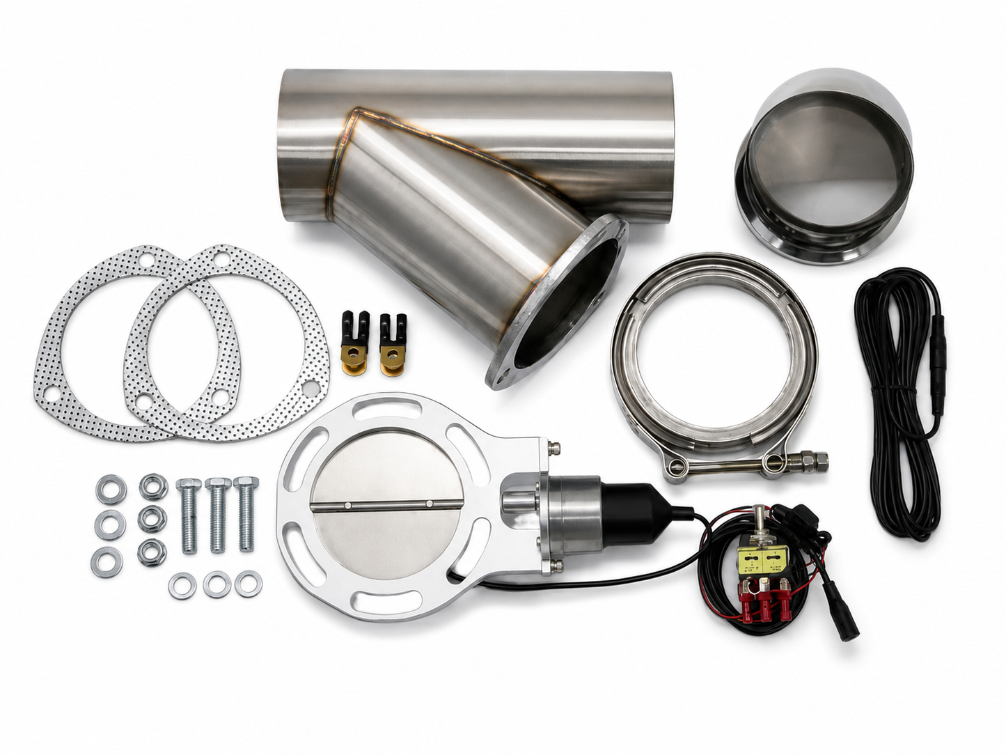 Granatelli Motor Sports Electronic Exhaust Cutout Kit 307540 - Stainless Steel Weld-In -4.00"