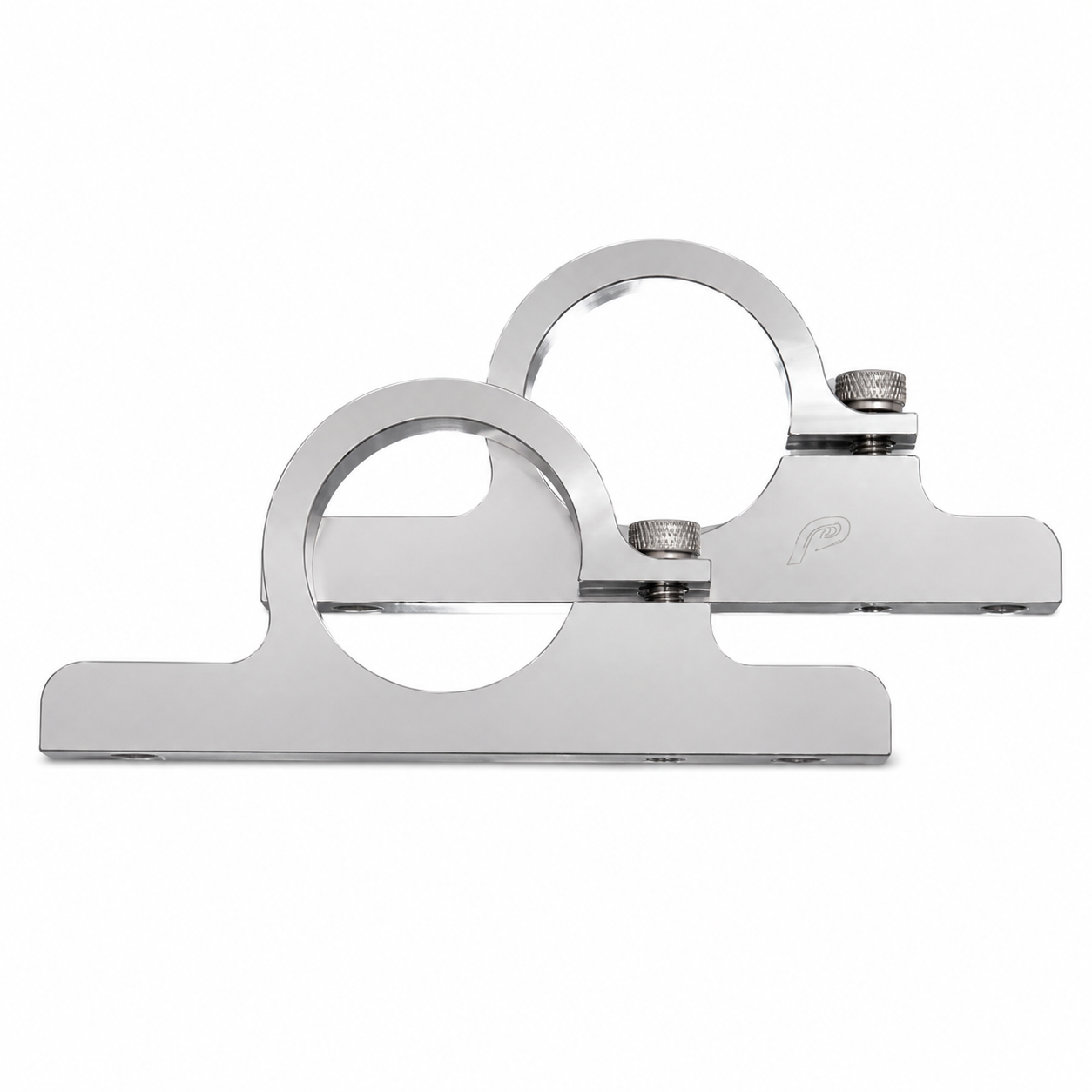 Granatelli Universal 1.50" (38mm) Aluminum Fuel Filter Mounting Bracket – Clear Anodized – 383538C