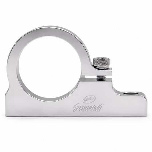 Granatelli Universal 1.50" (38mm) Aluminum Fuel Filter Mounting Bracket – Clear Anodized – 383538C