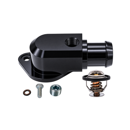 Granatelli Black Billet 160° Thermostat Housing for Jeep Trackhawk, Ram TRX & Dodge Durango Hellcat 6.2L 430160B