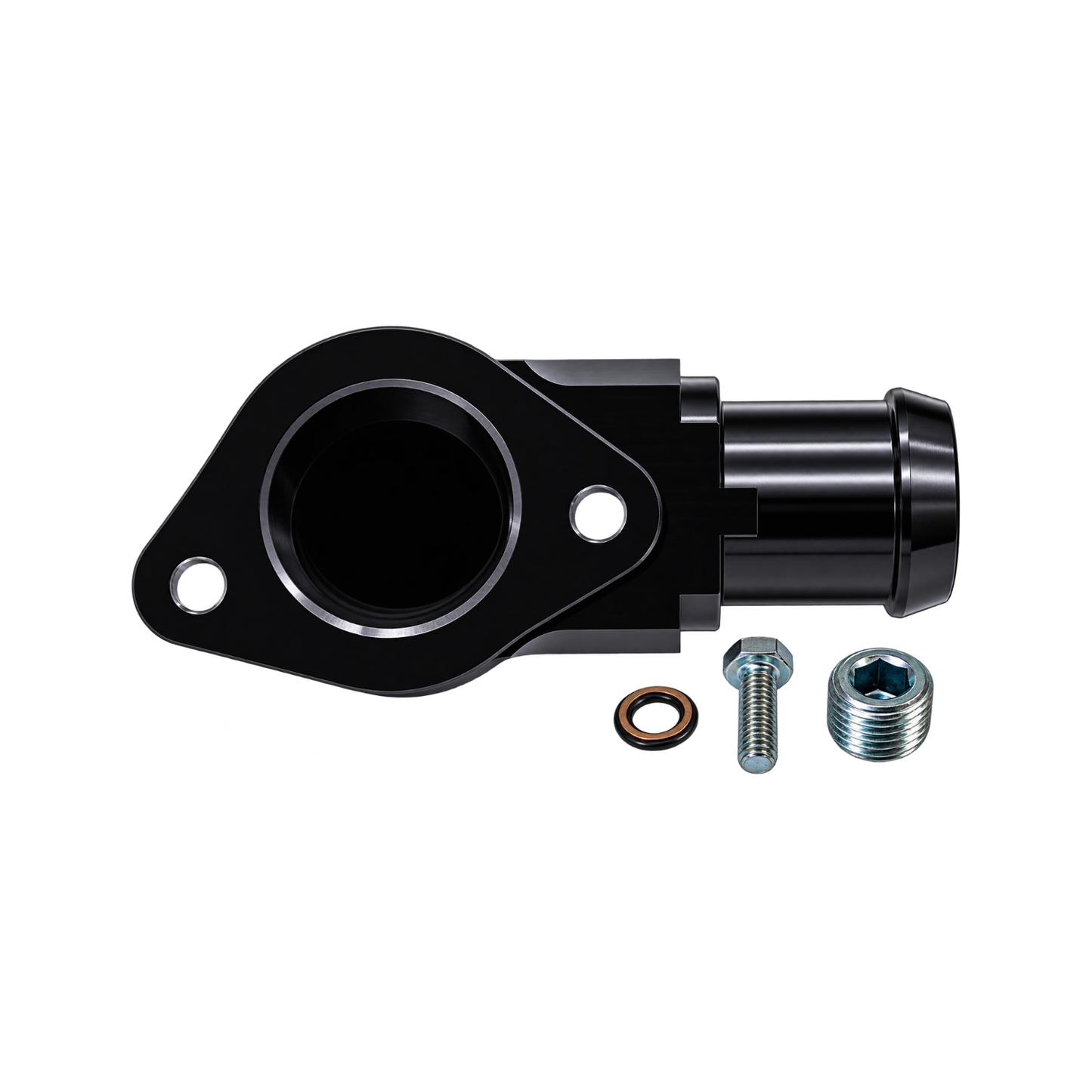 Granatelli Black Billet 160° Thermostat Housing for Jeep Trackhawk, Ram TRX & Dodge Durango Hellcat 6.2L 430160B product