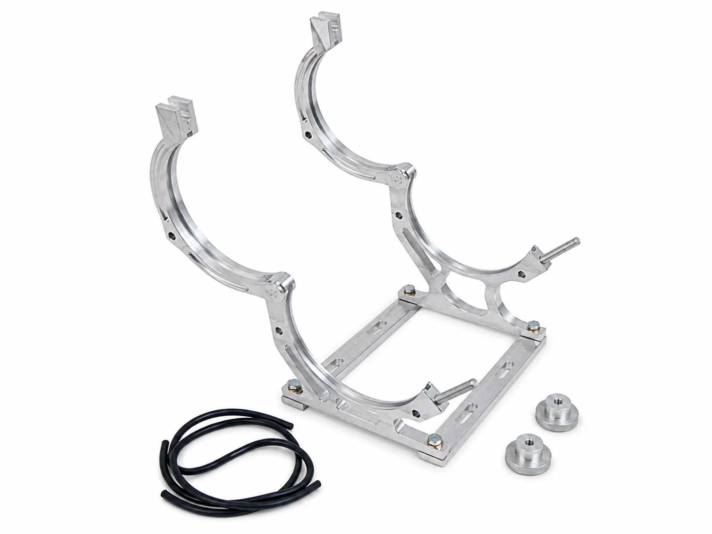 Granatelli Motor Sports Billet Aluminum Nitrous Bottle Bracket. Fits Single 10/15 lb. & 12 lb. Composite Bottle 451010