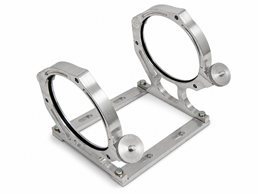 Granatelli Motor Sports Billet Aluminum Nitrous Bottle Bracket. Fits Single 10/15 lb. & 12 lb. Composite Bottle 451010
