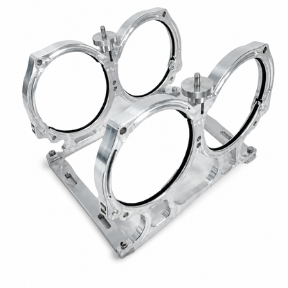 Granatelli Motor Sports Dual Billet Aluminum Nitrous Bottle Bracket. Fits Dual 10/15 lb. & 12 lb. Composite Bottles