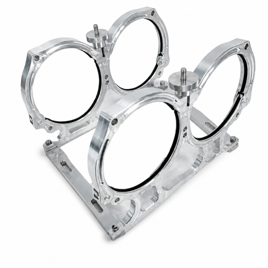 Granatelli Motor Sports Dual Billet Aluminum Nitrous Bottle Bracket. Fits Dual 10/15 lb. & 12 lb. Composite Bottles