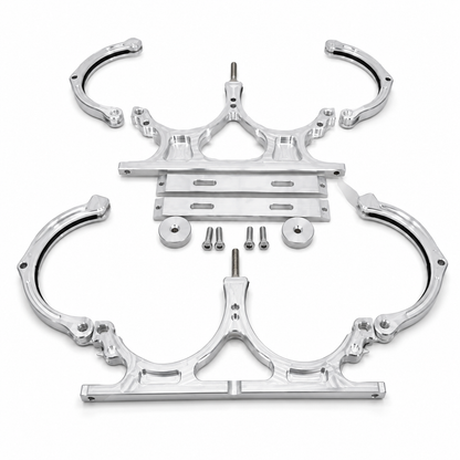 Granatelli Motor Sports Dual Billet Aluminum Nitrous Bottle Bracket. Fits Dual 10/15 lb. & 12 lb. Composite Bottles