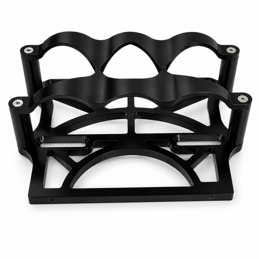 Granatelli Motor Sports 6 Volt OPTIMA Battery Tray - Billet Black - 452200B