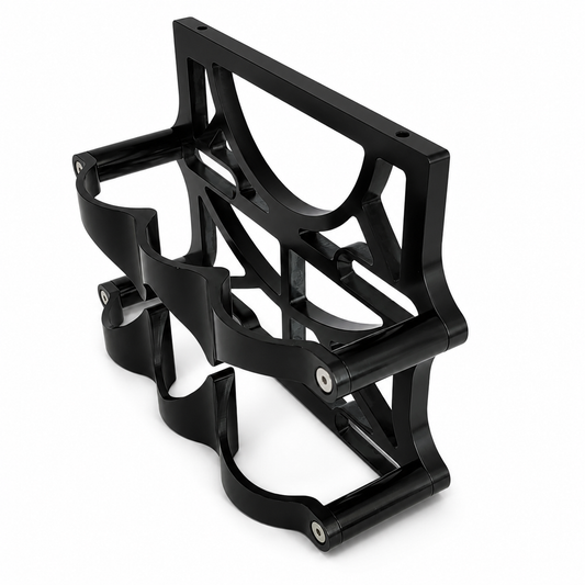 Granatelli Motor Sports 6 Volt OPTIMA Battery Tray - Billet Black - 452200B
