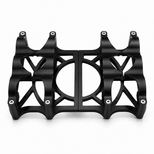 Granatelli Motor Sports (2) 6 Volt OPTIMA Battery Tray SET Black - 452201B
