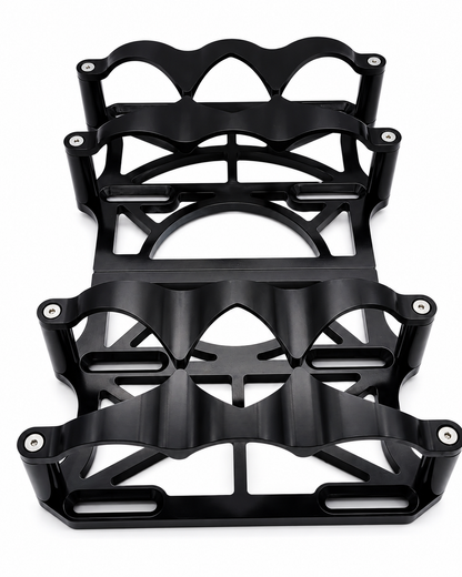 Granatelli Motor Sports (2) 6 Volt OPTIMA Battery Tray SET Black - 452201B