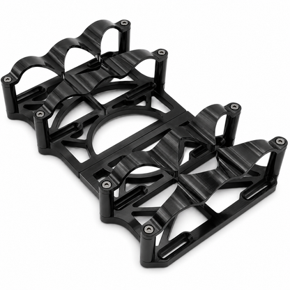 Granatelli Motor Sports (2) 6 Volt OPTIMA Battery Tray SET Black - 452201B