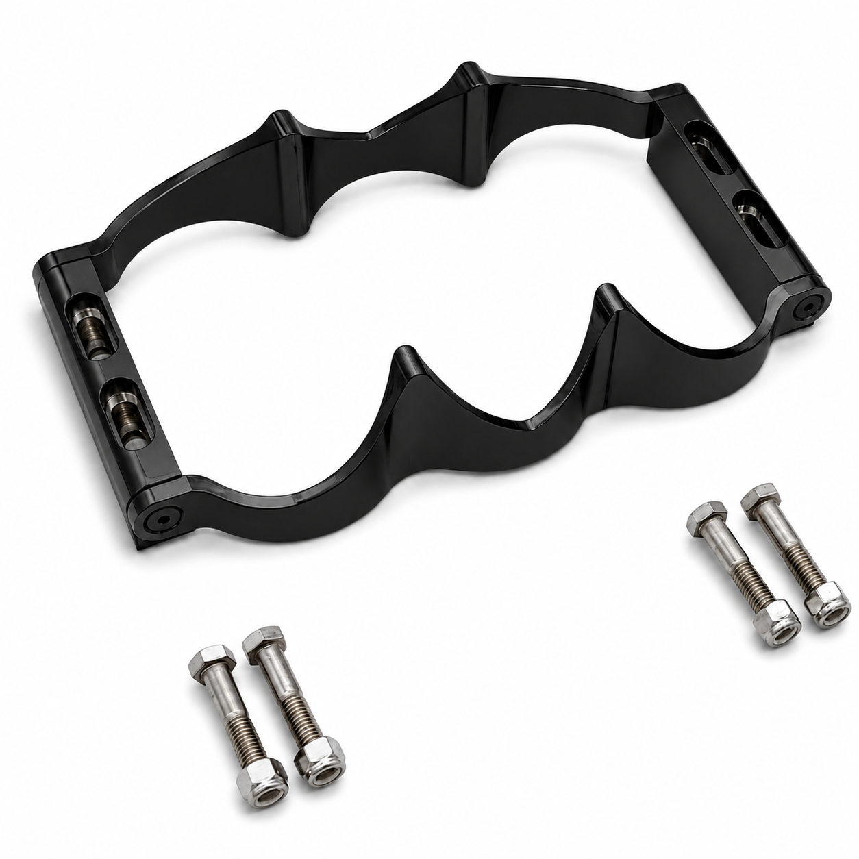 Granatelli Motor Sports 12 Volt OPTIMA Battery Tray - Billet BLACK 452212B