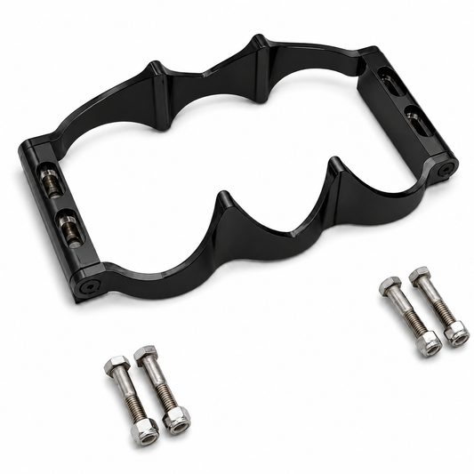 Granatelli Motor Sports 12 Volt OPTIMA Battery Tray - Billet BLACK 452212B