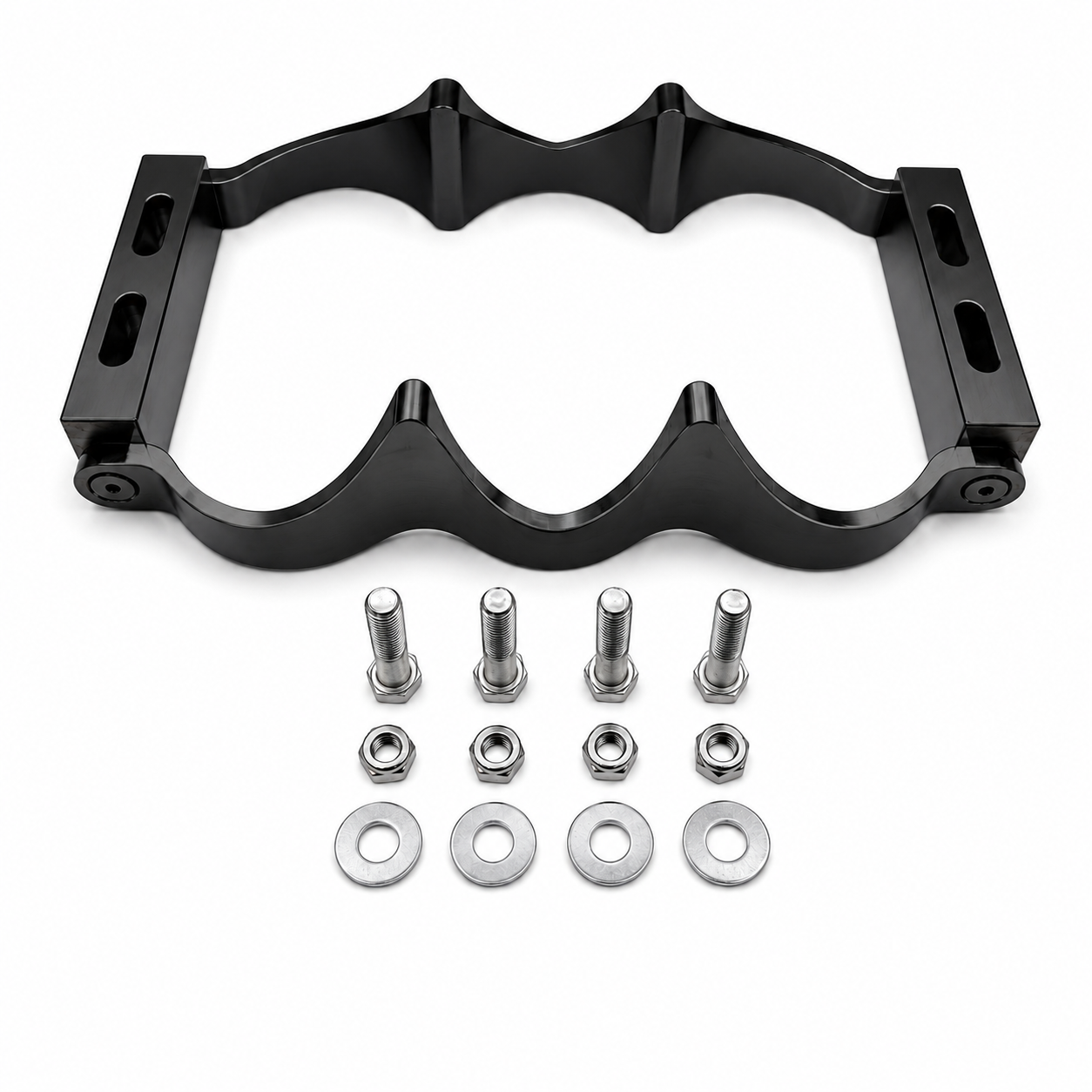 Granatelli Motor Sports 12 Volt OPTIMA Battery Tray - Billet BLACK 452212B