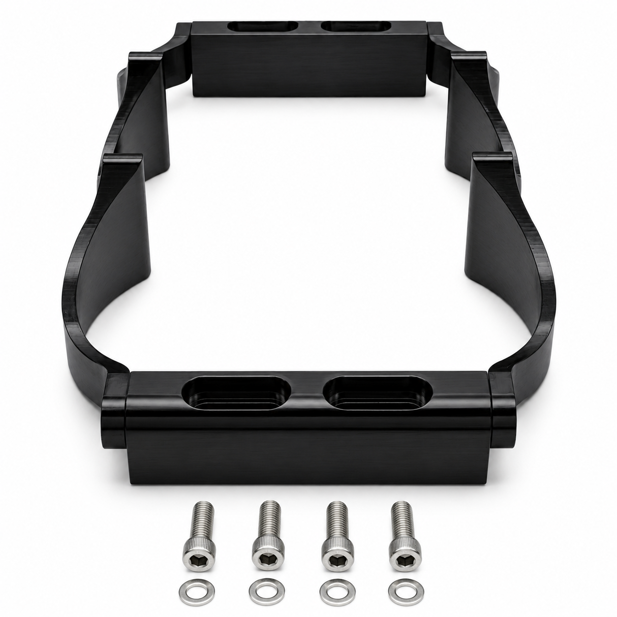 Granatelli Motor Sports 12 Volt OPTIMA Battery Tray - Billet BLACK 452212B