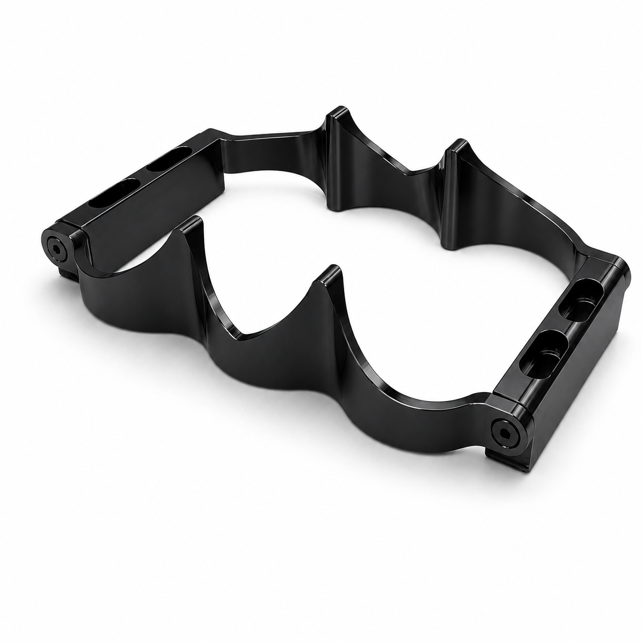 Granatelli Motor Sports 12 Volt OPTIMA Battery Tray - Billet BLACK 452212B