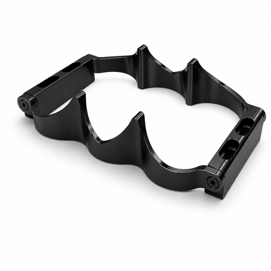 Granatelli Motor Sports 12 Volt OPTIMA Battery Tray - Billet BLACK 452212B