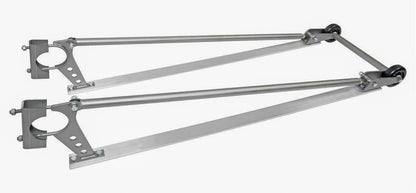 Granatelli Bolt-On Dual Wheelie Bar Kit – 44" Drag Racing Wheelie Bars - GMWB19