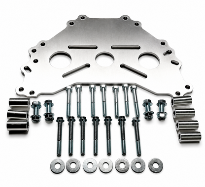 Granatelli Motor Sports Engine Stand Adapter Plate, Billet Aluminum, for Ford, SBF, BBF & Mod Motor Blocks. BOSS Blocks, Cleveland, Windsor Family, 385 Series & Modified Series.- 540107
