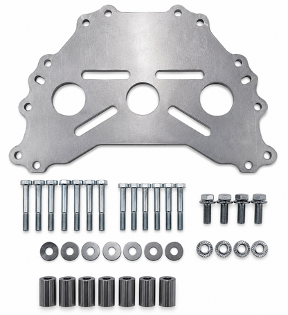 Granatelli Motor Sports Engine Stand Adapter Plate, Billet Aluminum, for Ford, SBF, BBF & Mod Motor Blocks. BOSS Blocks, Cleveland, Windsor Family, 385 Series & Modified Series.- 540107